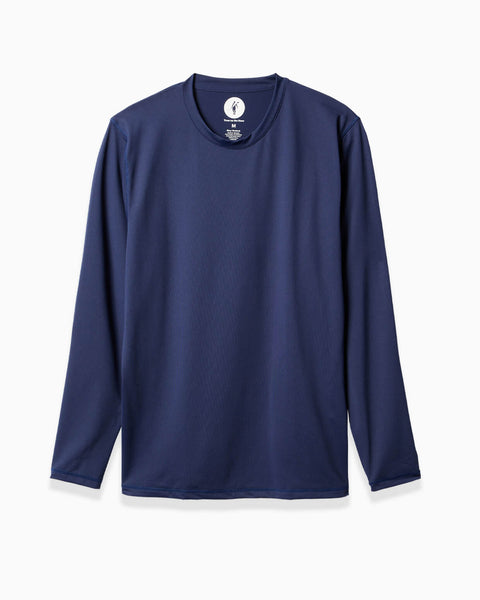 SPF Performance T Shirt - Long Sleeve in Navy – Grander Custom