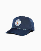 Captain Cocktail | 5 Panel Snapback Hat NAVY front #color_navy