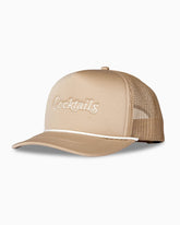 Cocktails | Foam Trucker Hat Khaki ANGLE  #color_khaki