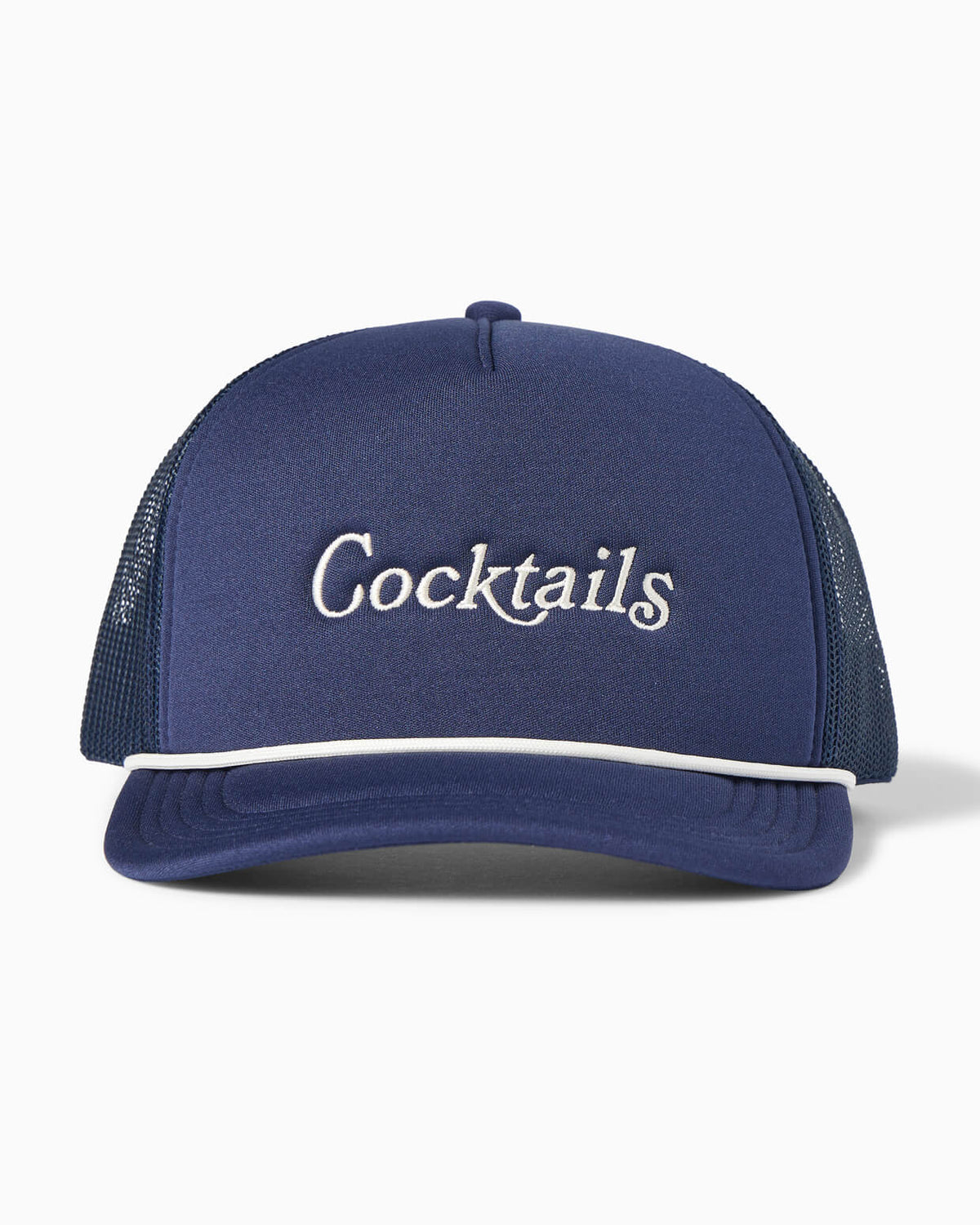 Cocktails | Foam Trucker Hat NAVY front #color_navy