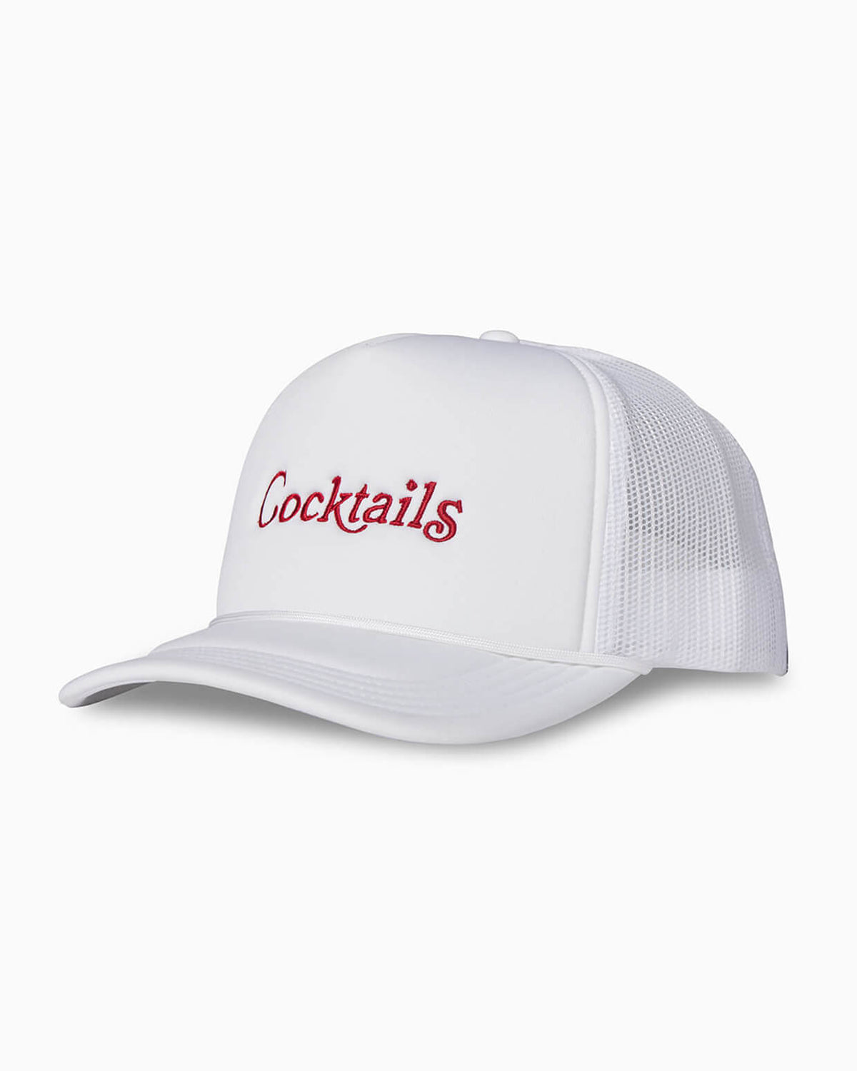 Cocktails | Foam Trucker Hat White ANGLE #color_white