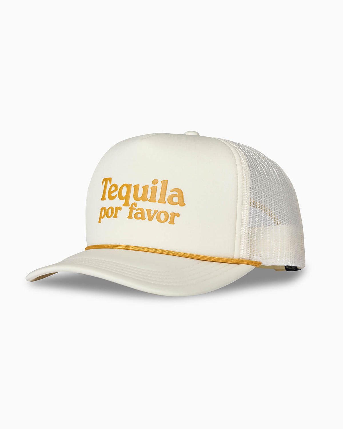 Tequila Por Favor | Foam Trucker Hat NATURAL angle #color_natural