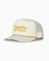 Tequila Por Favor | Foam Trucker Hat NATURAL angle #color_natural