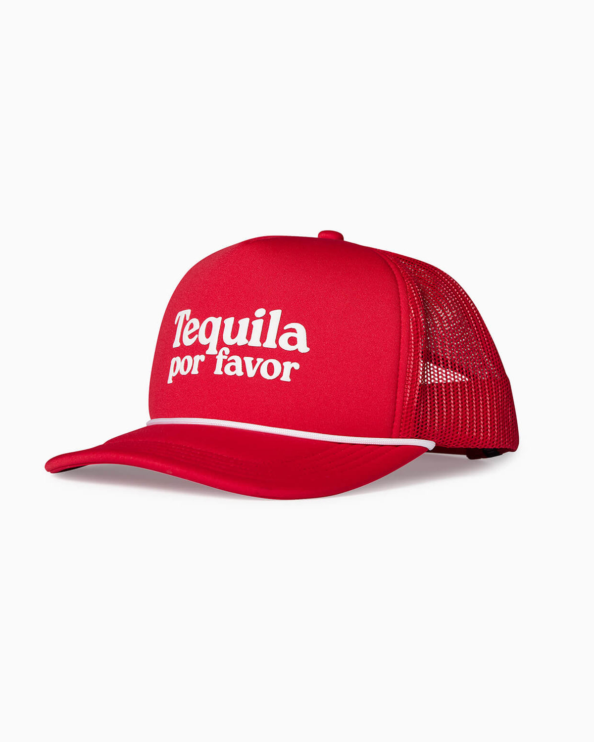 Tequila Por Favor | Foam Trucker Hat RED angle #color_red