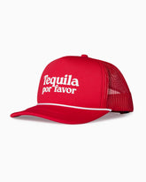 Tequila Por Favor | Foam Trucker Hat Red ANGLE #color_red