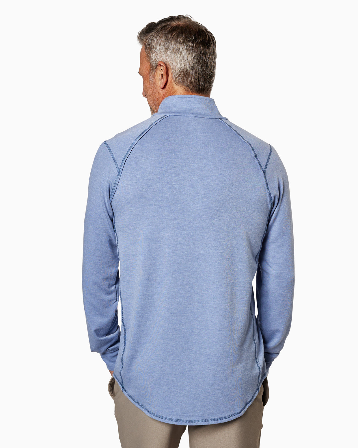 Barrel | Long Sleeve Raglan Half-Zip (Sea Silk)