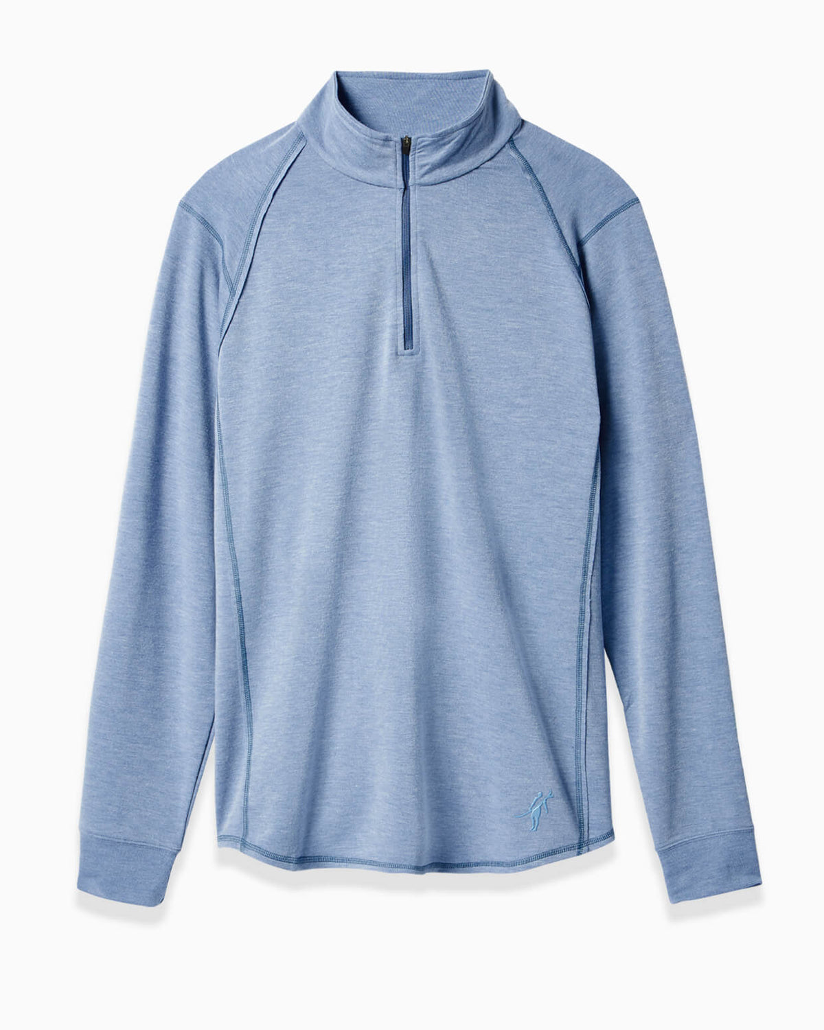 Barrel | Long Sleeve Raglan Half-Zip (Sea Silk) pacific FLAT #color_pacific