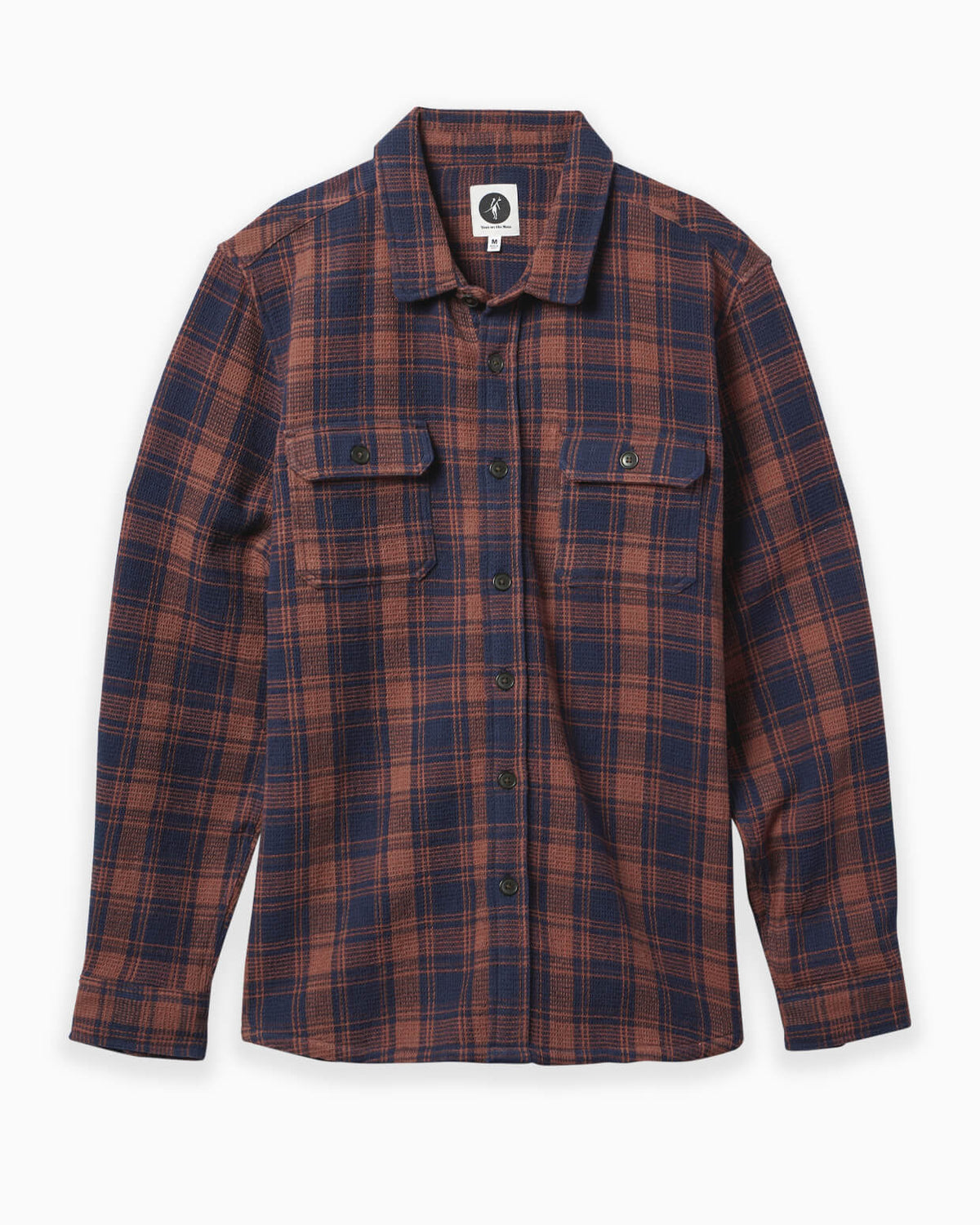 Highlands | Waffle Knit Flannel FLAT #color_highlands navy