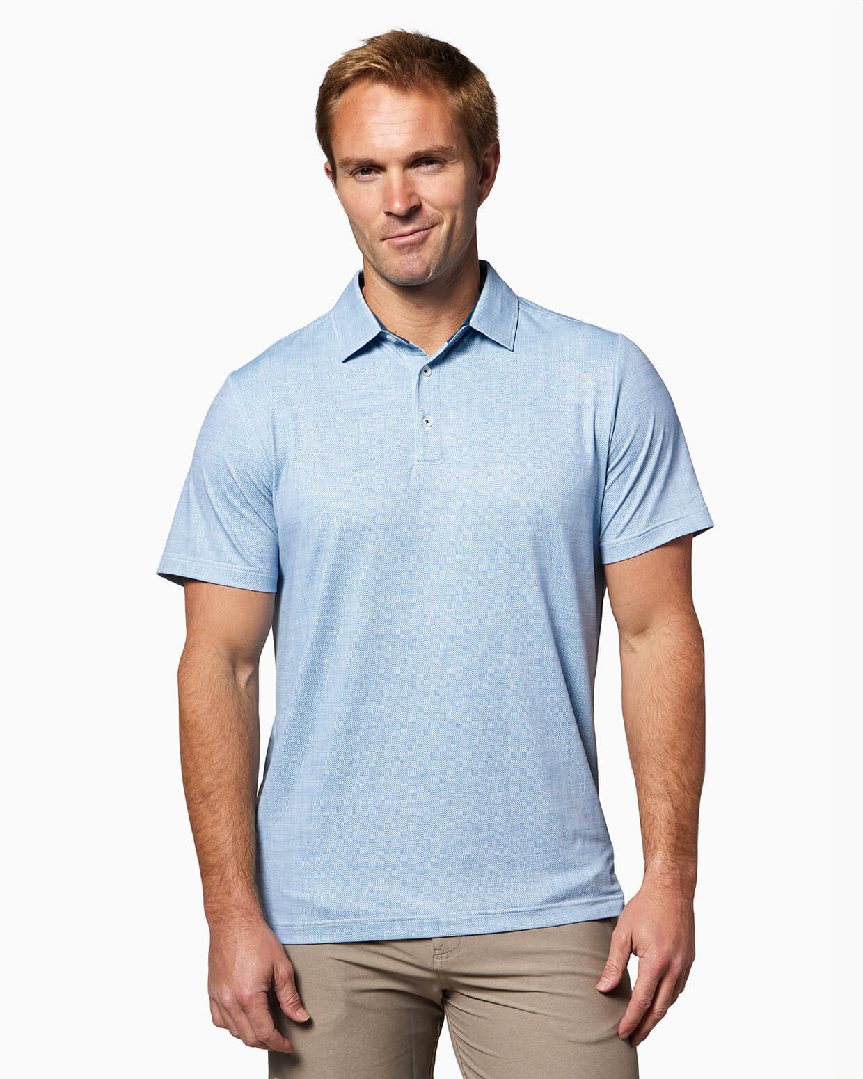 Clubhouse Polo | Light Blue Texture