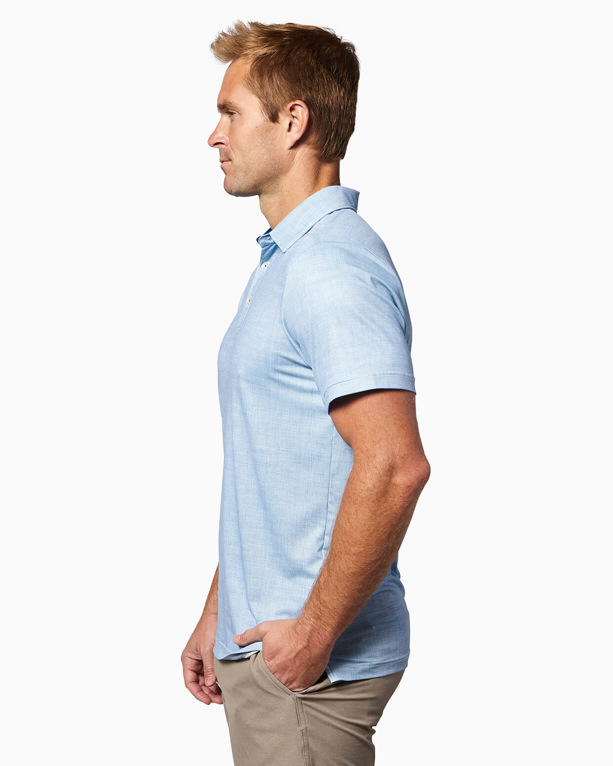 Clubhouse Polo | Light Blue Texture