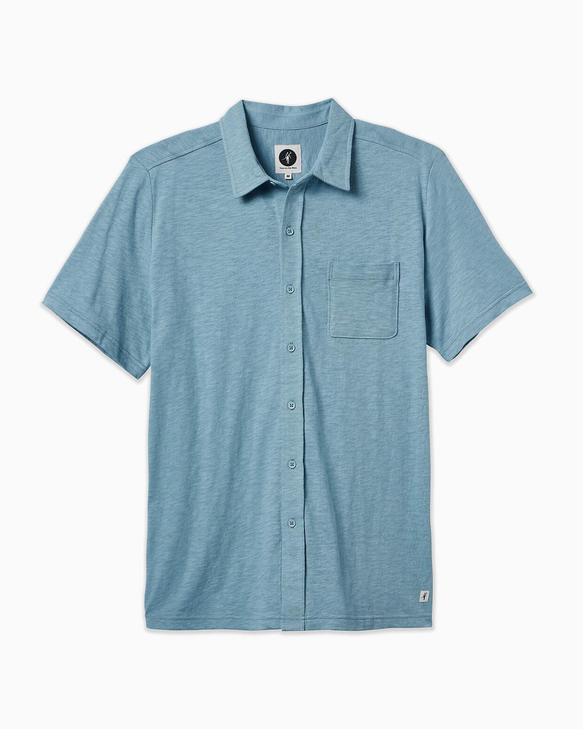 Havana | Cotton Button Up Sea FLAT #color_sea