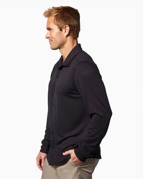 Port | Long Sleeve Button Up (Sea Silk)