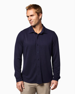 Port | Long Sleeve Button Up (Sea Silk)