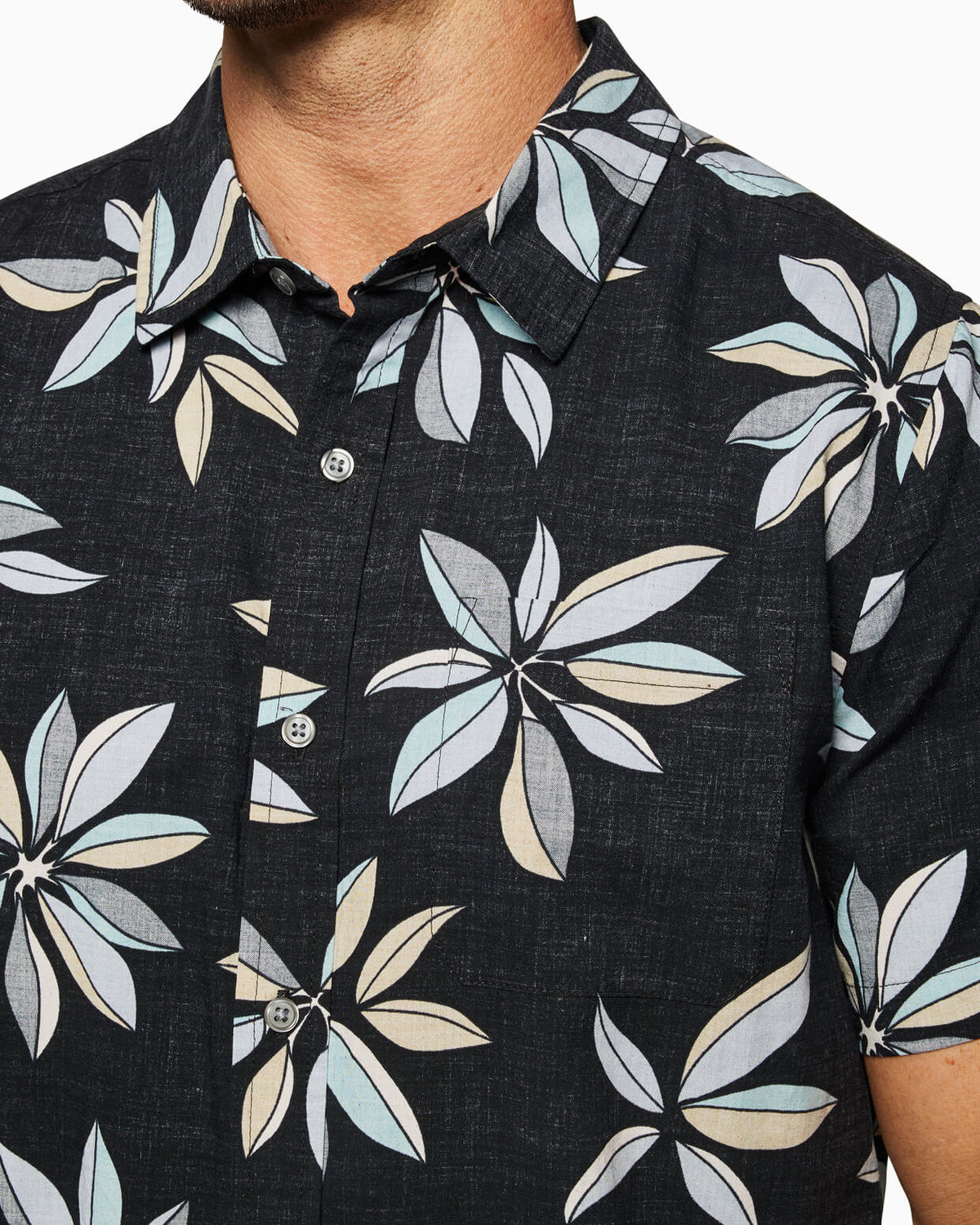 Coastline Woven | Black Floral DETAIL #color_black floral