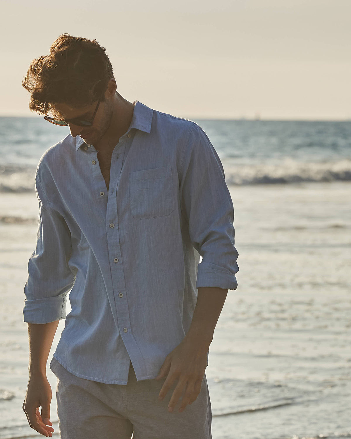 Breezeway Long Sleeve Shirt | Chambray LIFESTYLE #color_chambray